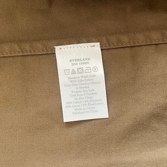 Everlane Snap Zip Utility Army Military Camo Jacket Beige Olive Green Size M - Picture 6 of 7